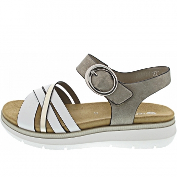 Remonte Sandale in weiss/gold/perle