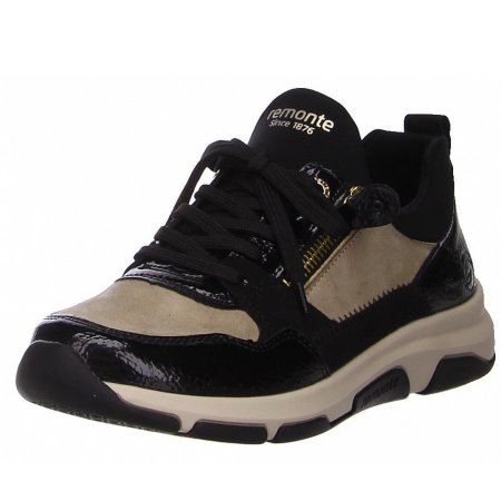 Remonte Schnürer in schwarz kombi.