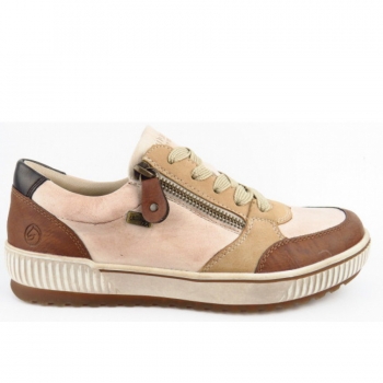 Remonte sportlicher Schnürer in 60 chestnut/sand/marble/a