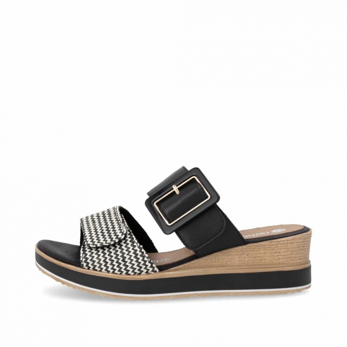 Remonte Damen Keilsandaletten - Schwarz