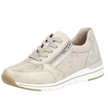 Remonte sportlicher Schnürer in muschel gold