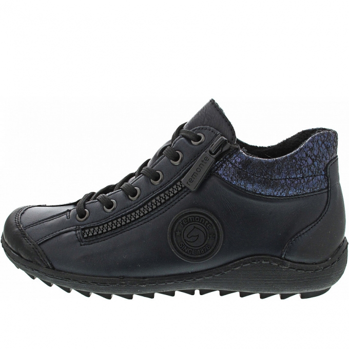 Remonte Schnürstiefelette in schwarz/lake/ozean/b