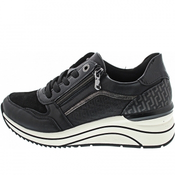 Remonte Sneaker low in schwarz-altsilber