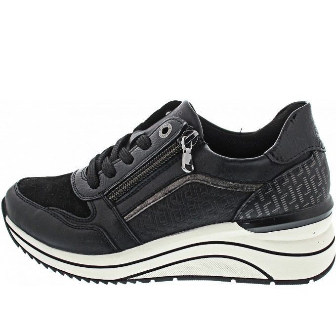 Remonte Sneaker low in schwarz-altsilber