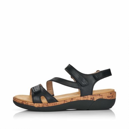 Remonte Damen Riemchensandalen - Schwarz