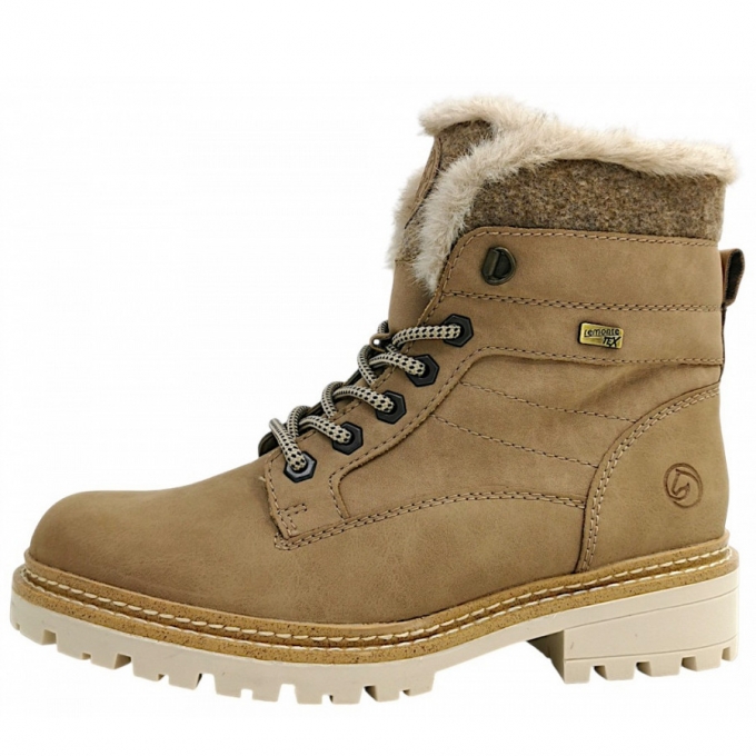 Remonte Schnürstiefel in camel/camel/wood/beige