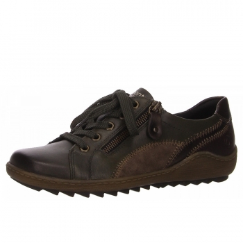 Remonte Schnürer in grün kombi.