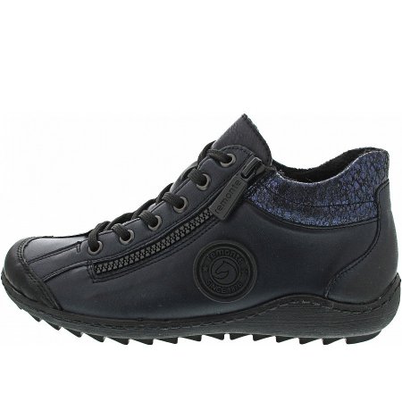 Remonte Schnürstiefelette in schwarz/lake/ozean/b