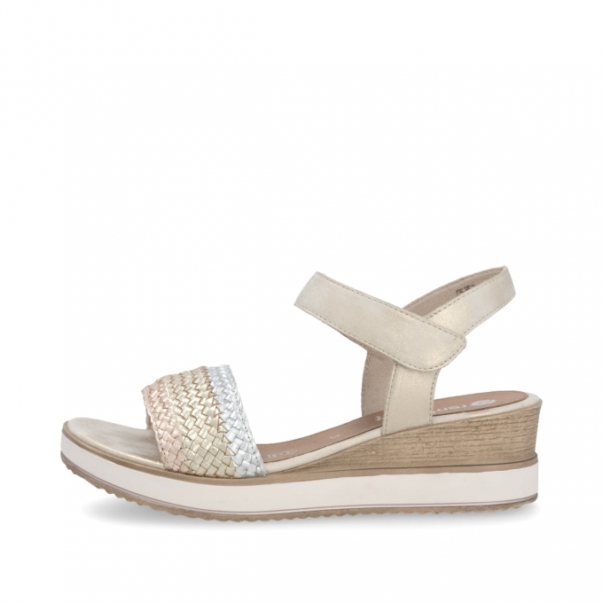 Remonte Damen Keilsandaletten - Metallic