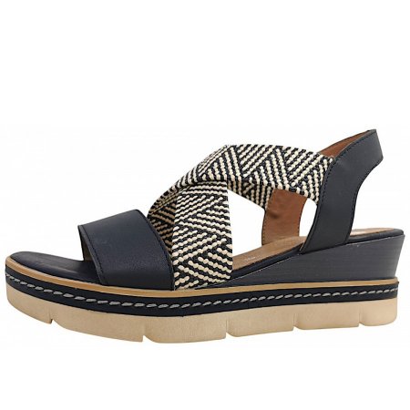 Remonte Sandalette in schwarz kombi 03