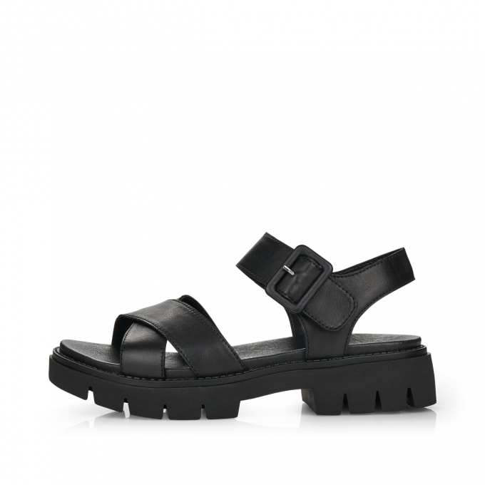 Remonte Damen Riemchensandalen - Schwarz