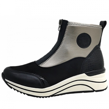 Remonte Sportschuh in schwarz/altsilber 03
