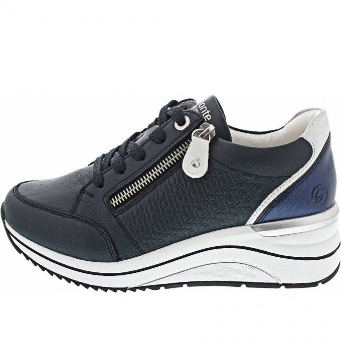 Remonte Schnürer in blau kombi