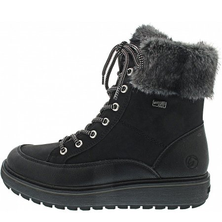 Remonte Schnürstiefel in schwarz kombi
