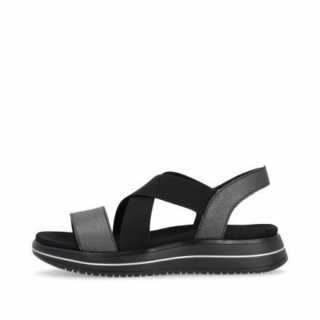 Remonte Damen Riemchensandalen - Schwarz