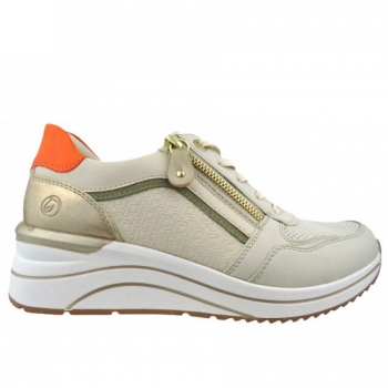 Remonte sportlicher Schnürer in offwhite/porzellan/sal