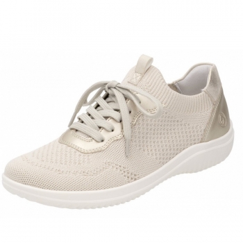 Remonte sportlicher Schnürer in beige gold