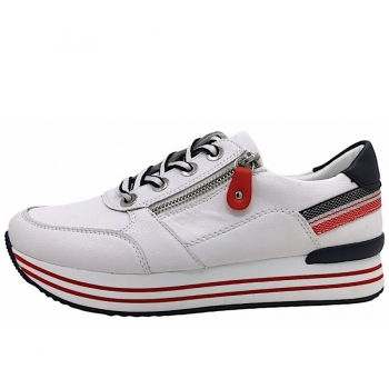 Remonte Rock/Gurgaon/Kostau sportlicher Schnürer in 82 Weiß/ Pazifik/ Rosso