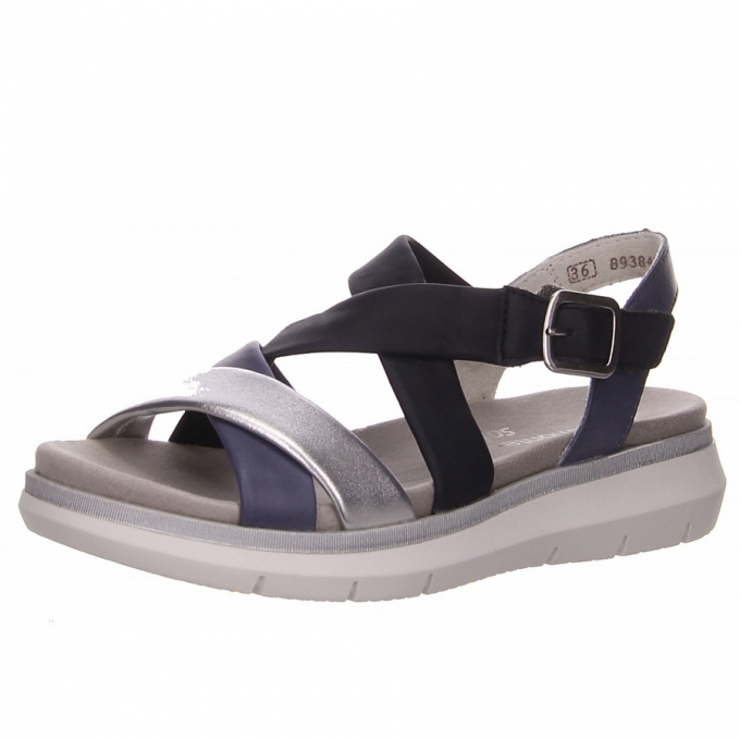 Remonte Sandalette in blau kombi.