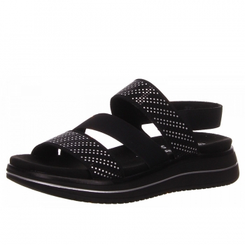 Remonte Sandalette in schwarz kombi.