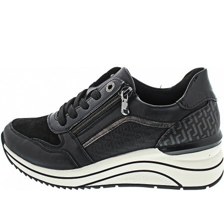 Remonte Sneaker low in schwarz-altsilber
