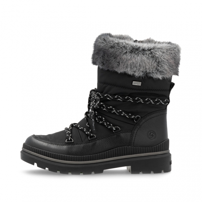 Remonte Damen Schnürstiefel - Schwarz