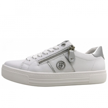Remonte sportlicher Schnürer in weiss/silver/weiss