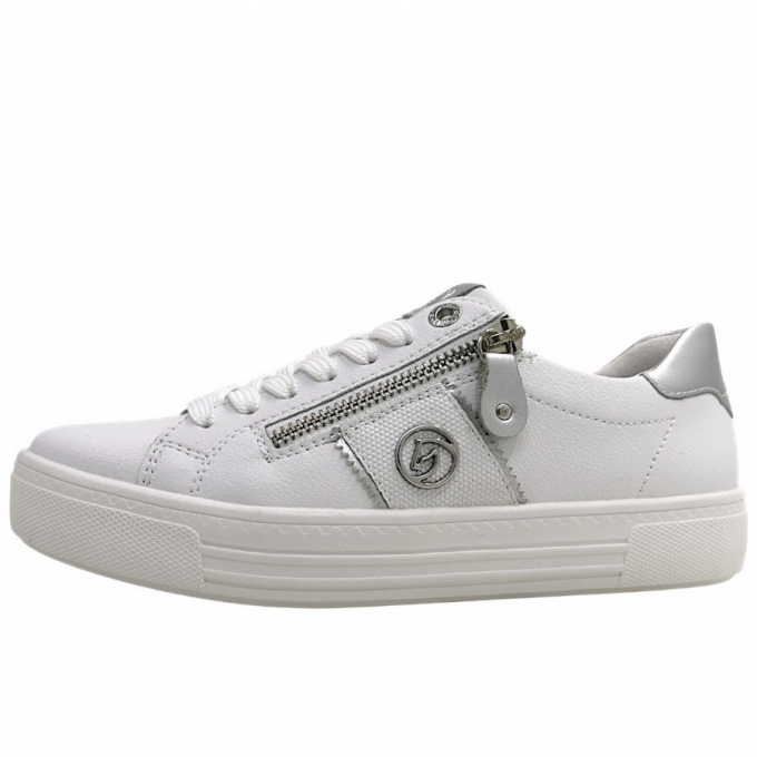 Remonte sportlicher Schnürer in weiss/silver/weiss