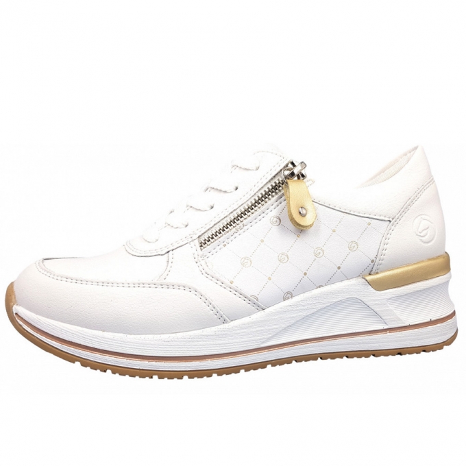 Remonte sportlicher Schnürer in 80 Weiss