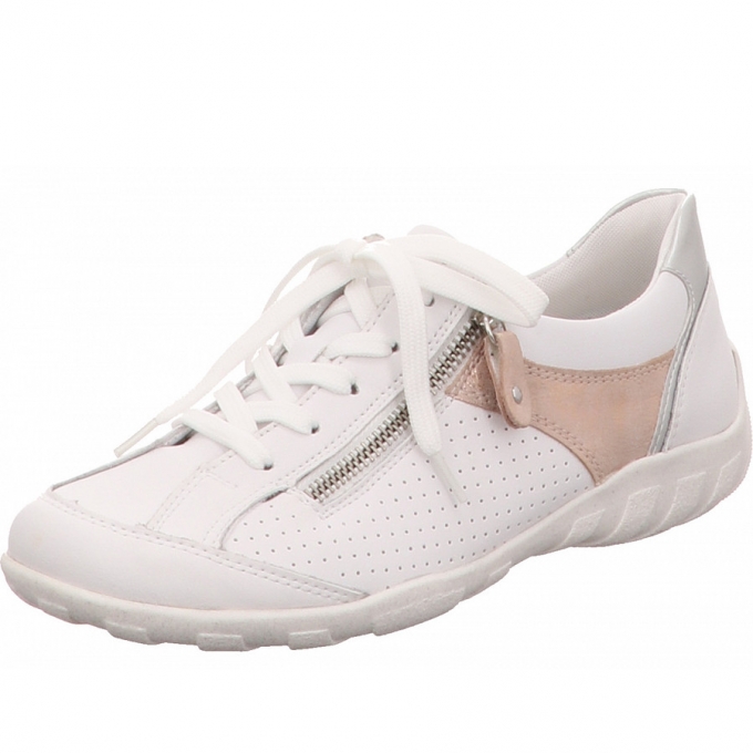 Remonte Schnürer in weiß kombi.