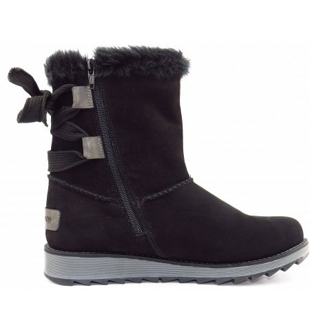 Remonte schwarz Lammfell Stiefel in SCHWARZ/FU