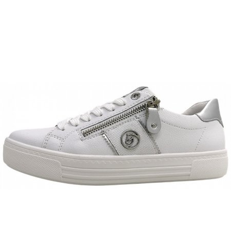 Remonte sportlicher Schnürer in weiss/silver/weiss