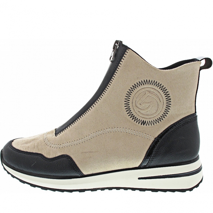 Remonte Boots in beige-schwarz