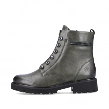 Remonte Damen Biker Boots - Grün