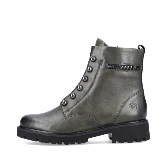 Remonte Damen Biker Boots - Grün