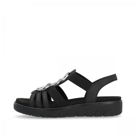 Remonte Damen Riemchensandalen - Schwarz