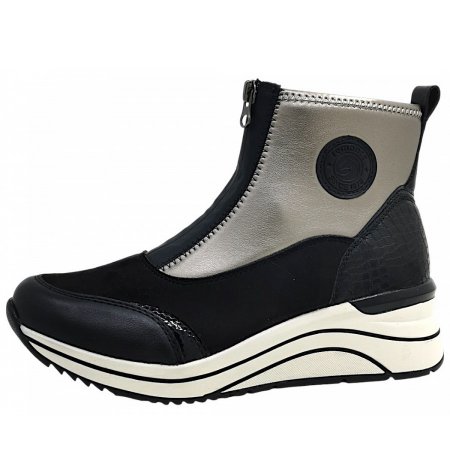 Remonte Sportschuh in schwarz/altsilber 03