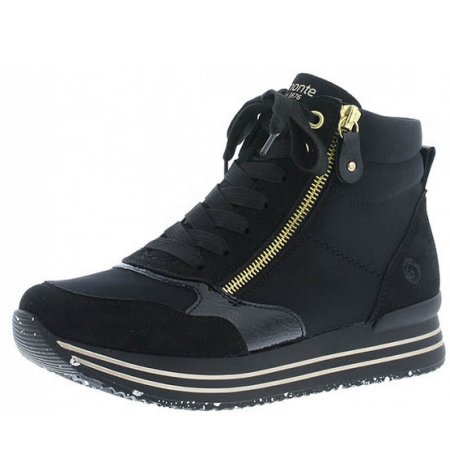 Remonte bequeme Schnürer in schwarz