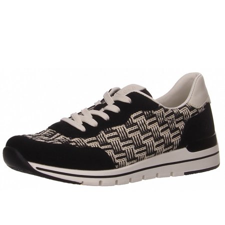 Remonte Schnürer in schwarz kombi.