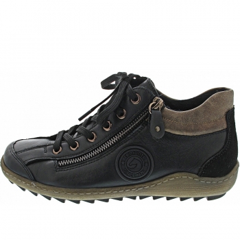 Remonte Schnürschuhe in schwarz/schwarz/schw