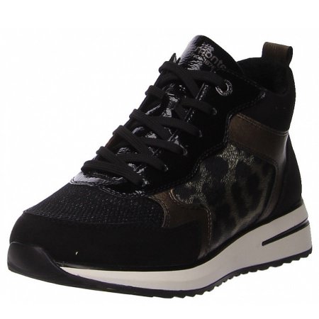 Remonte Schnürer in schwarz kombi.