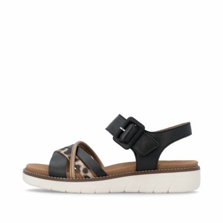 Remonte Damen Riemchensandalen - Schwarz