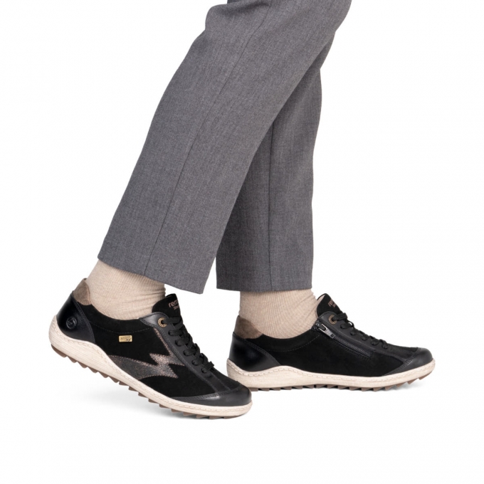 Remonte Damen Schnürschuhe - Schwarz