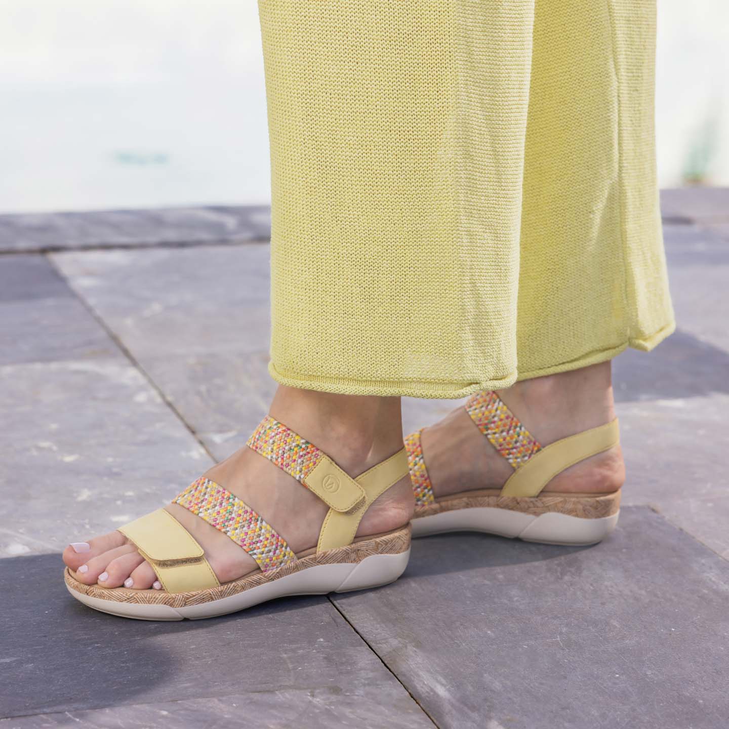 Remonte Damen Riemchensandalen - Gelb