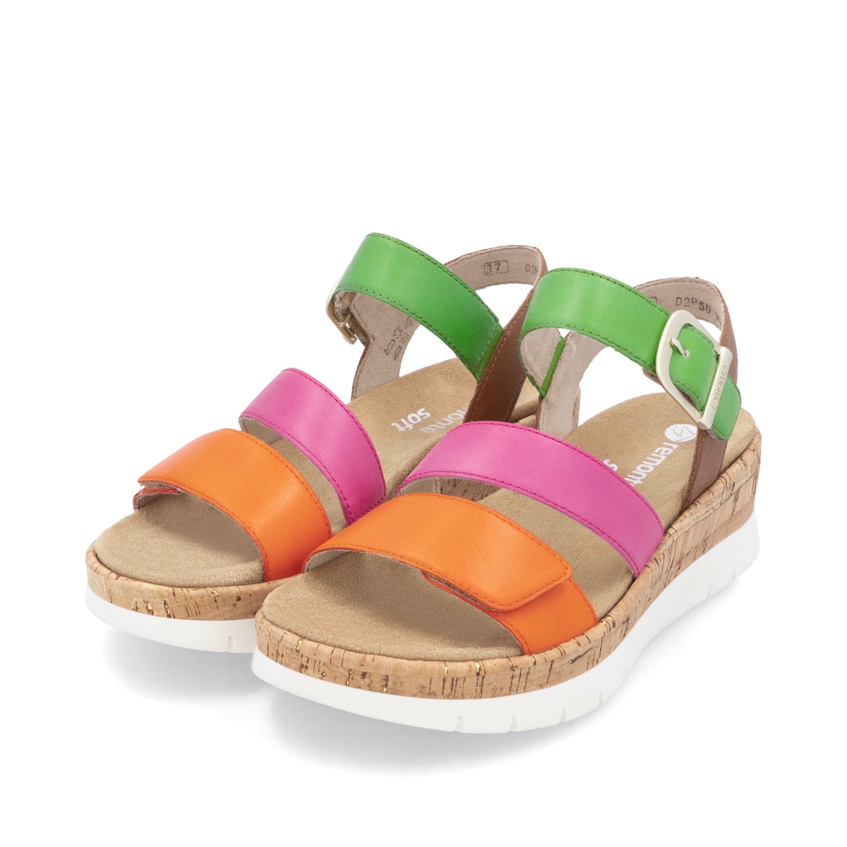 Remonte Damen Keilsandaletten - Bunt