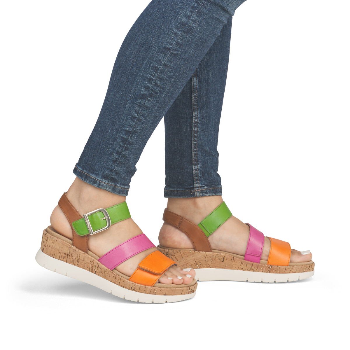 Remonte Damen Keilsandaletten - Bunt