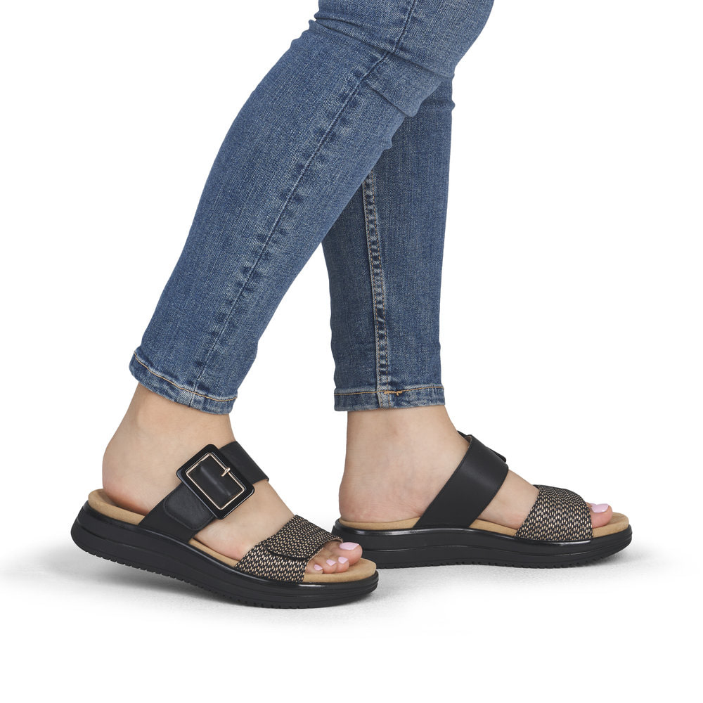 Remonte Damen Pantoletten - Schwarz