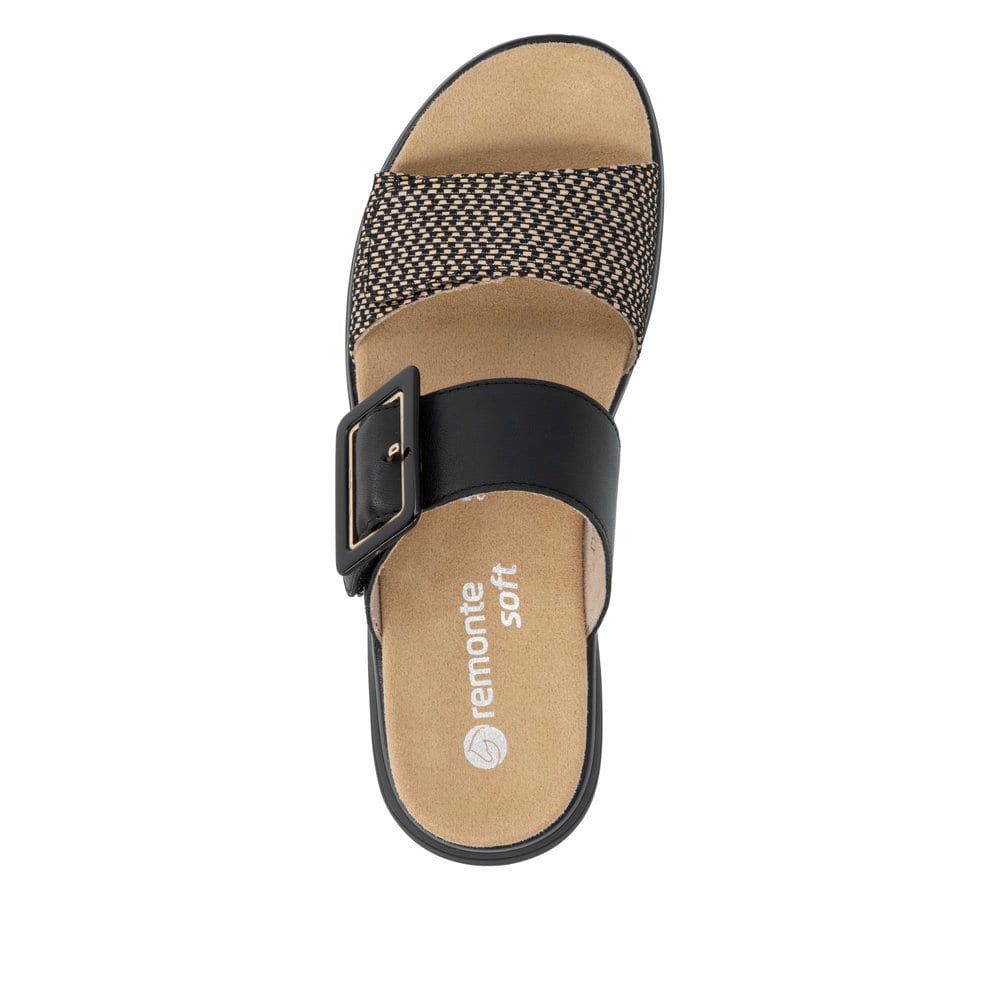 Remonte Damen Pantoletten - Schwarz