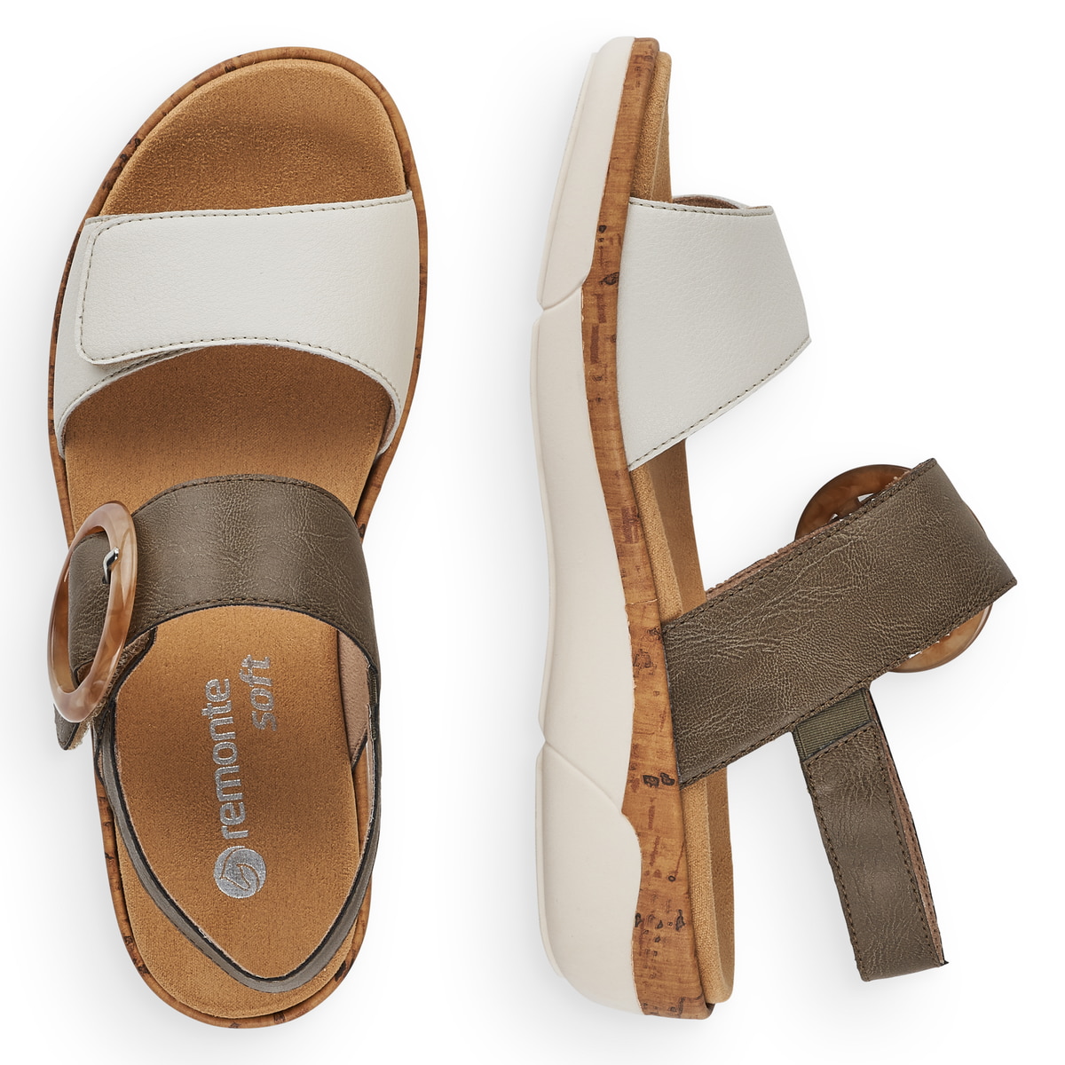 Remonte Damen Riemchensandalen - Grün