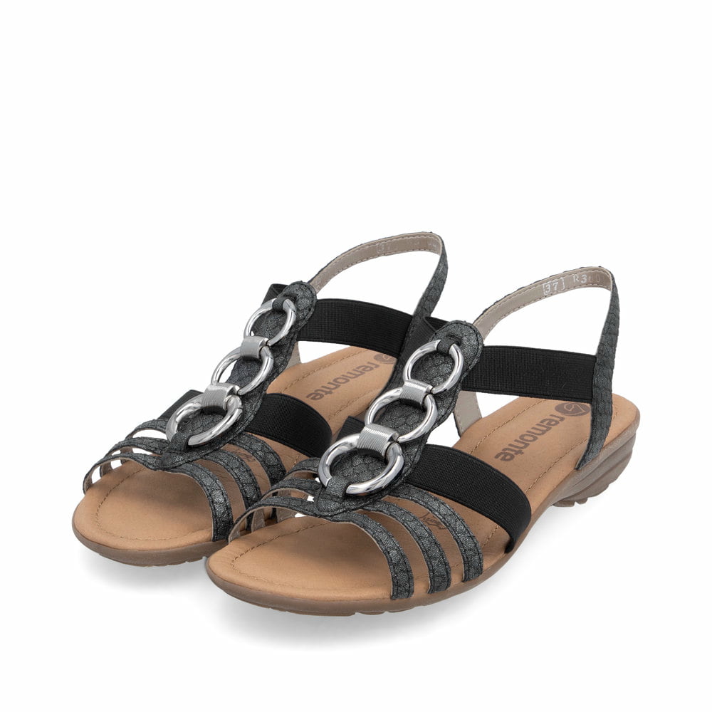 Remonte Damen Riemchensandalen - Grau